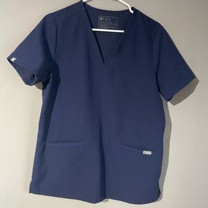 Figs Navy Blue Scrub Top